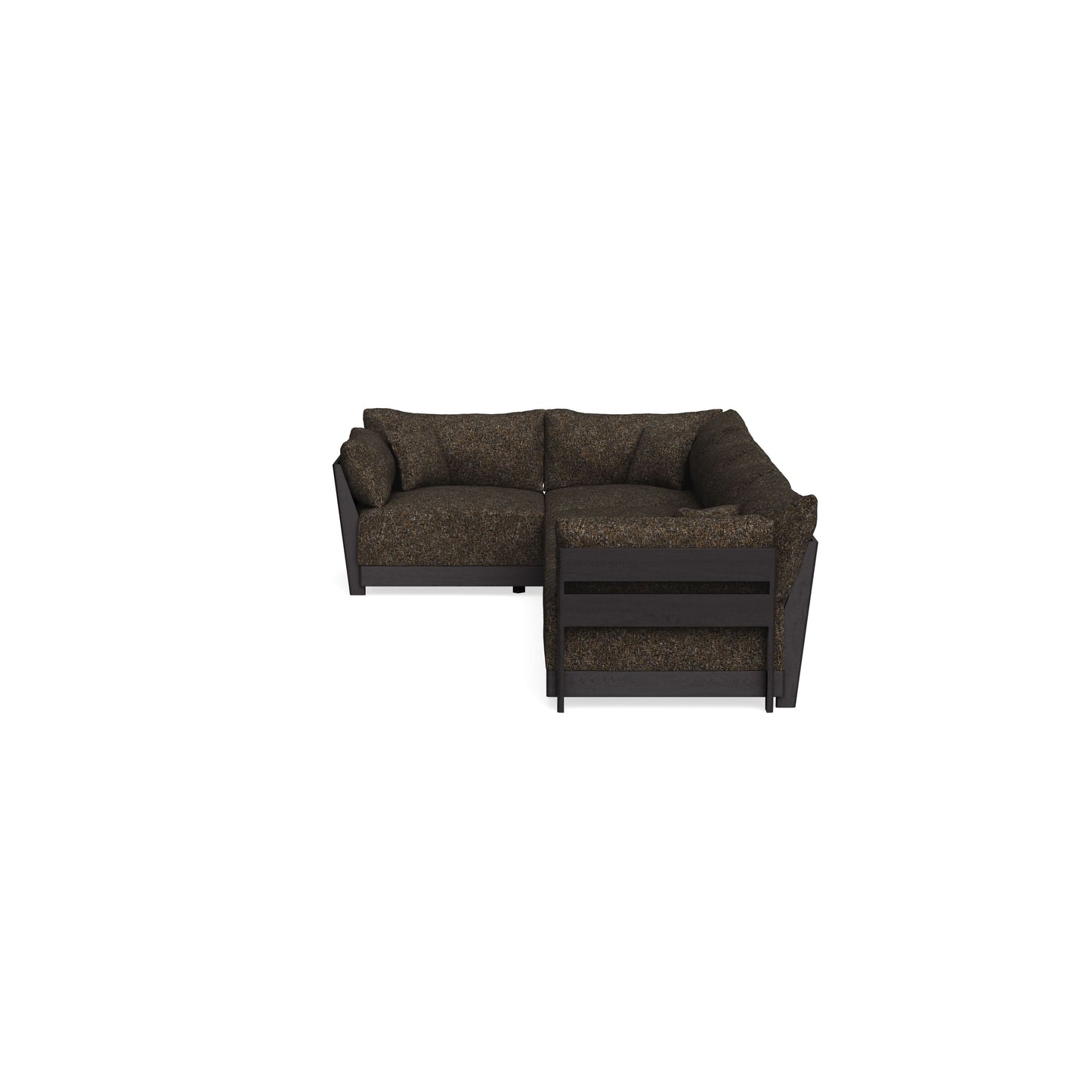 Modular Bondi Black 5-Seater L-Sectional in Phantom | Memory Foam Blend