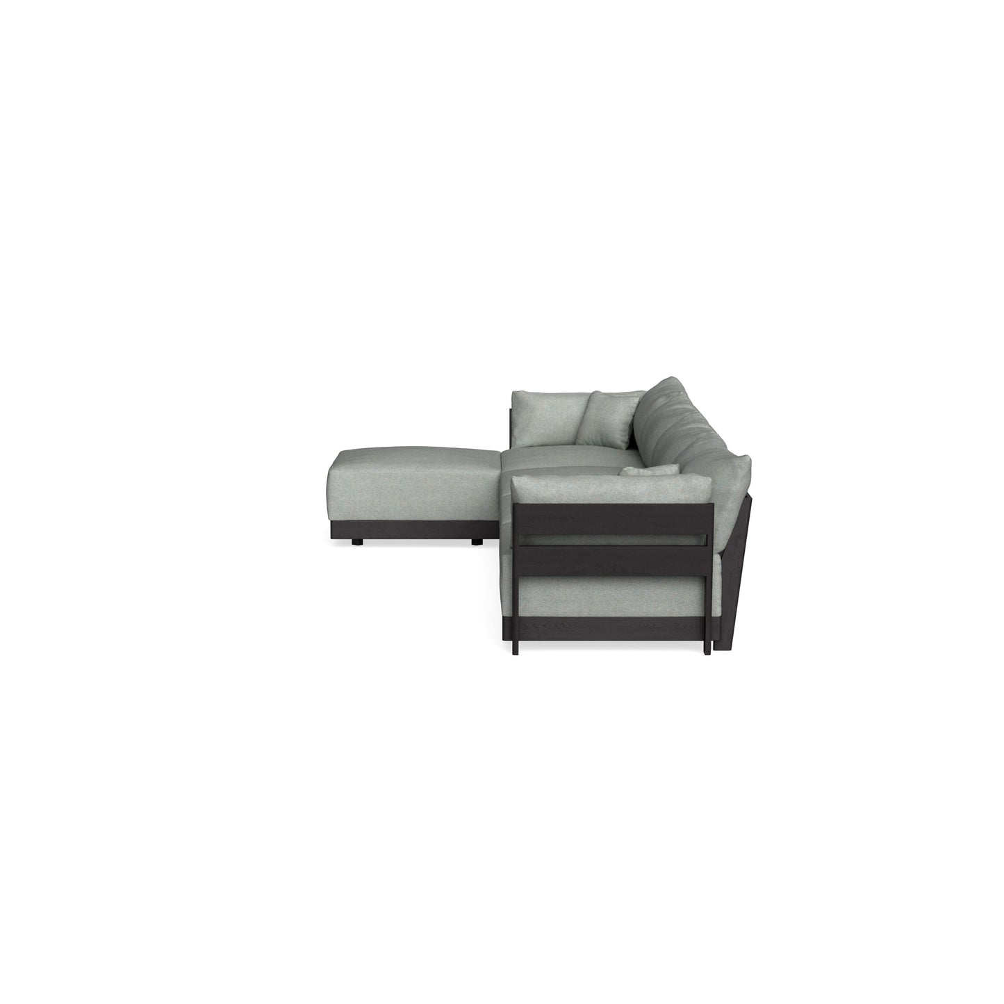 Modular Bondi Black 4-Seater Sectional in Spa | Classic Blend
