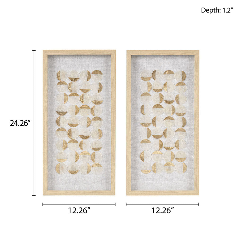 2-Piece Wall Decor Set with Hand Applied Foil