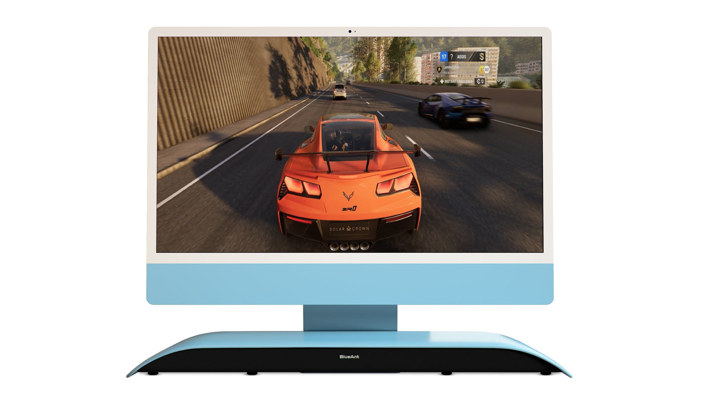 BlueAnt Soundblade Under Monitor Soundbar (Blue)