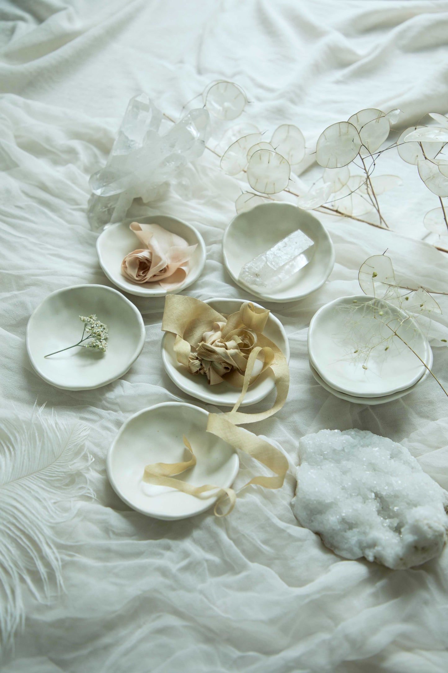 Handmade Ceramic Styling Dish {Satin White}