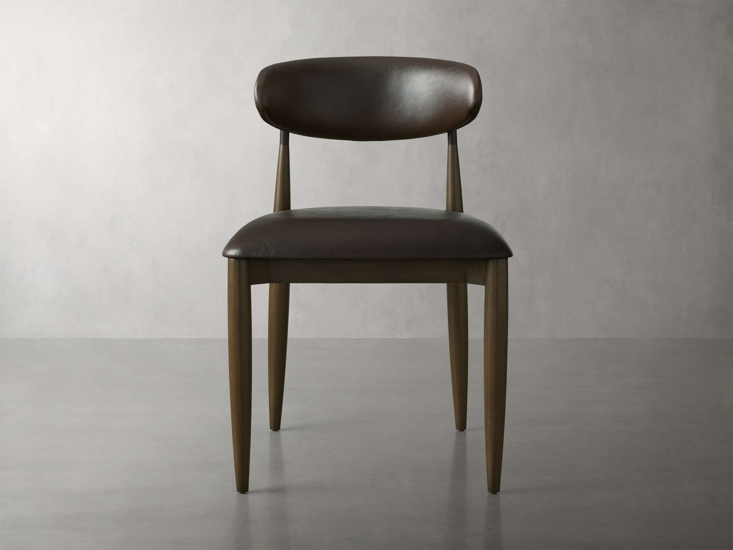 Jagger Faux Leather Dining Side Chair in Cinder with Oil Rubbed Bronze