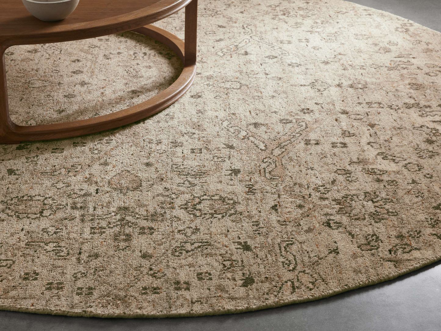 Faymount Hand-Knotted Round Rug