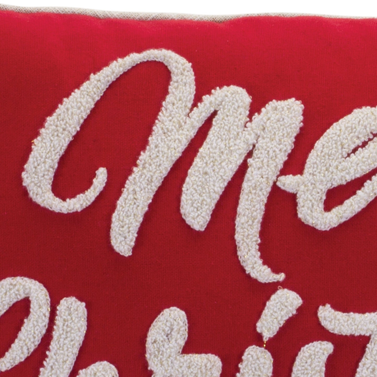 Red Merry Christmas Throw Pillow 19"