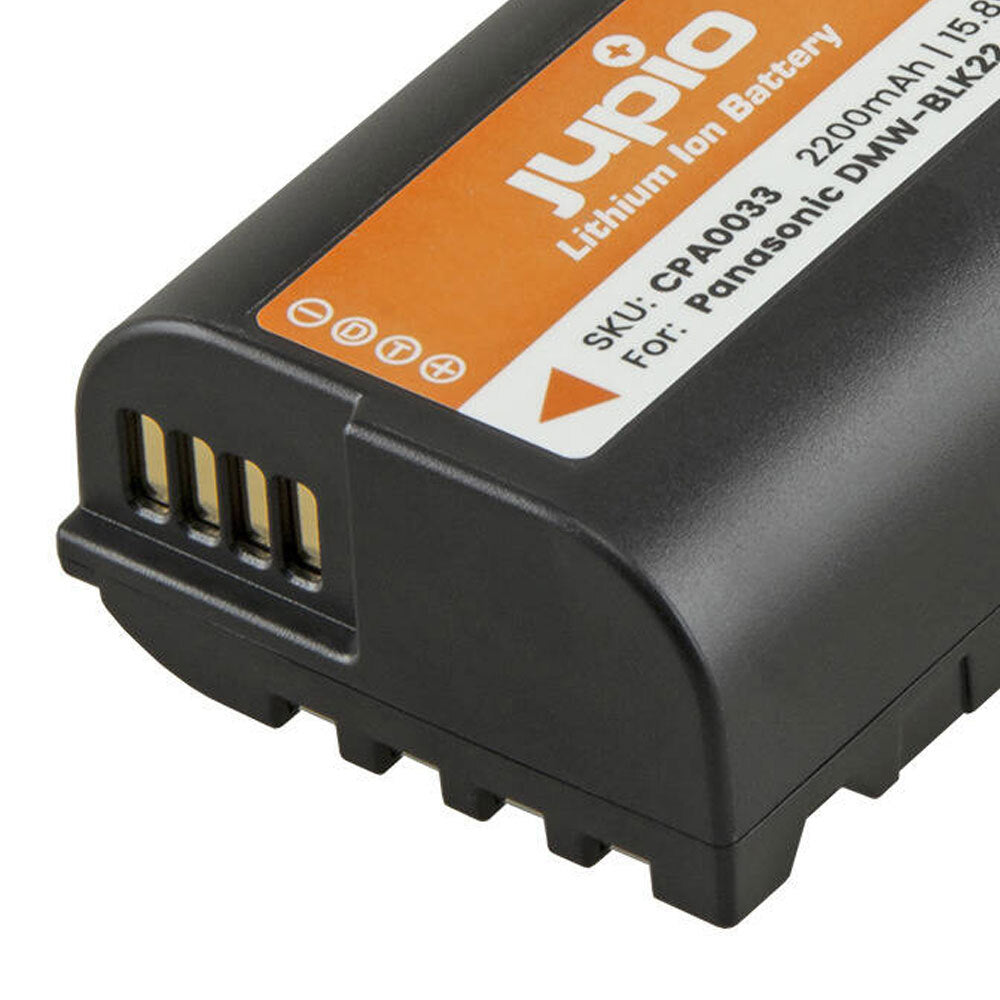 Jupio Li-Ion 7.2V 2200mAh Rechargeable Battery For Panasonic DMW-BLK22 Cam
