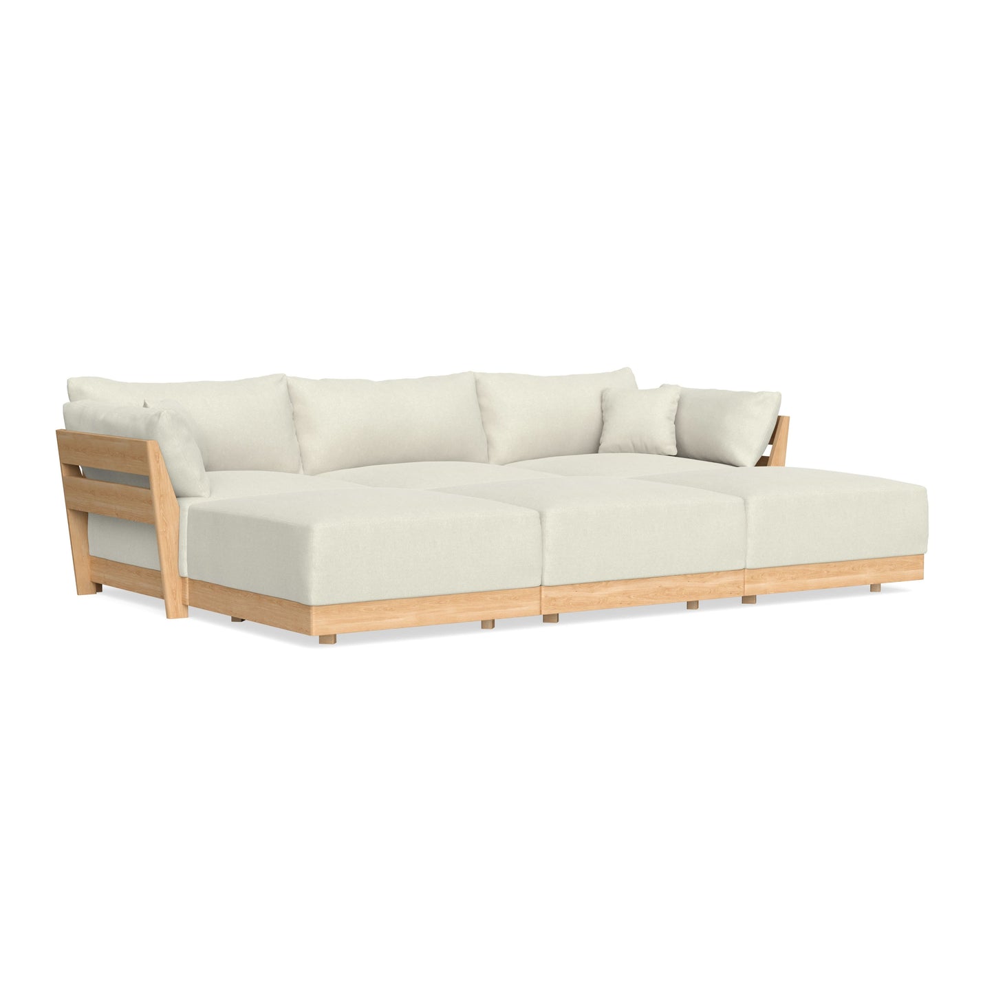 Slipcover Only - Modular Bondi 3-Seater Daybed Sofa Sectional in Eggshell