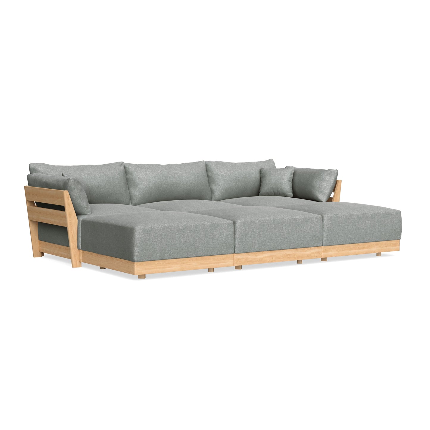 Slipcover Only - Modular Bondi 3-Seater Daybed Sofa Sectional in Storm Gray
