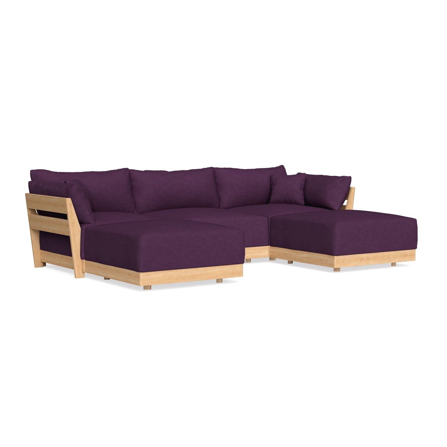 Slipcover Only - Modular Bondi 3-Seater U-Sectional in Aubergine