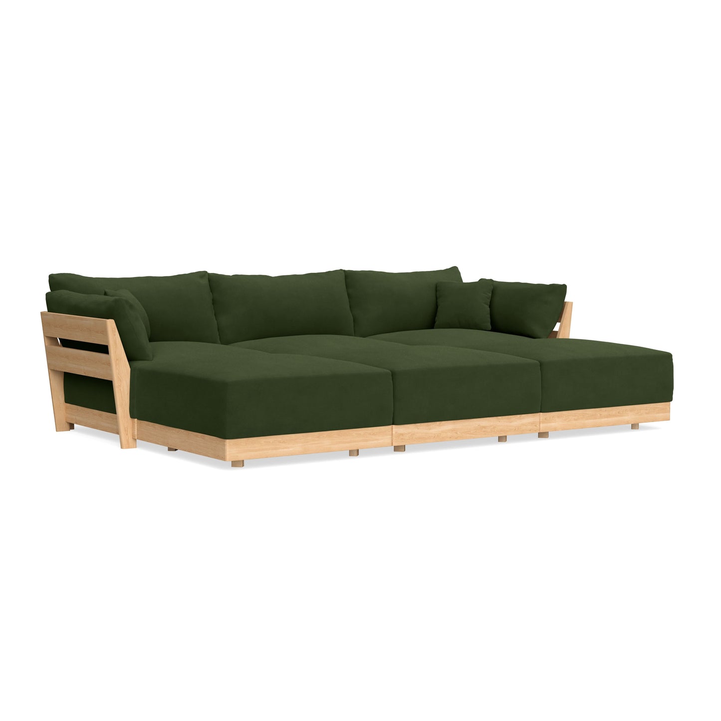 Slipcover Only - Modular Bondi 3-Seater Daybed Sofa Sectional in Tuscan Green