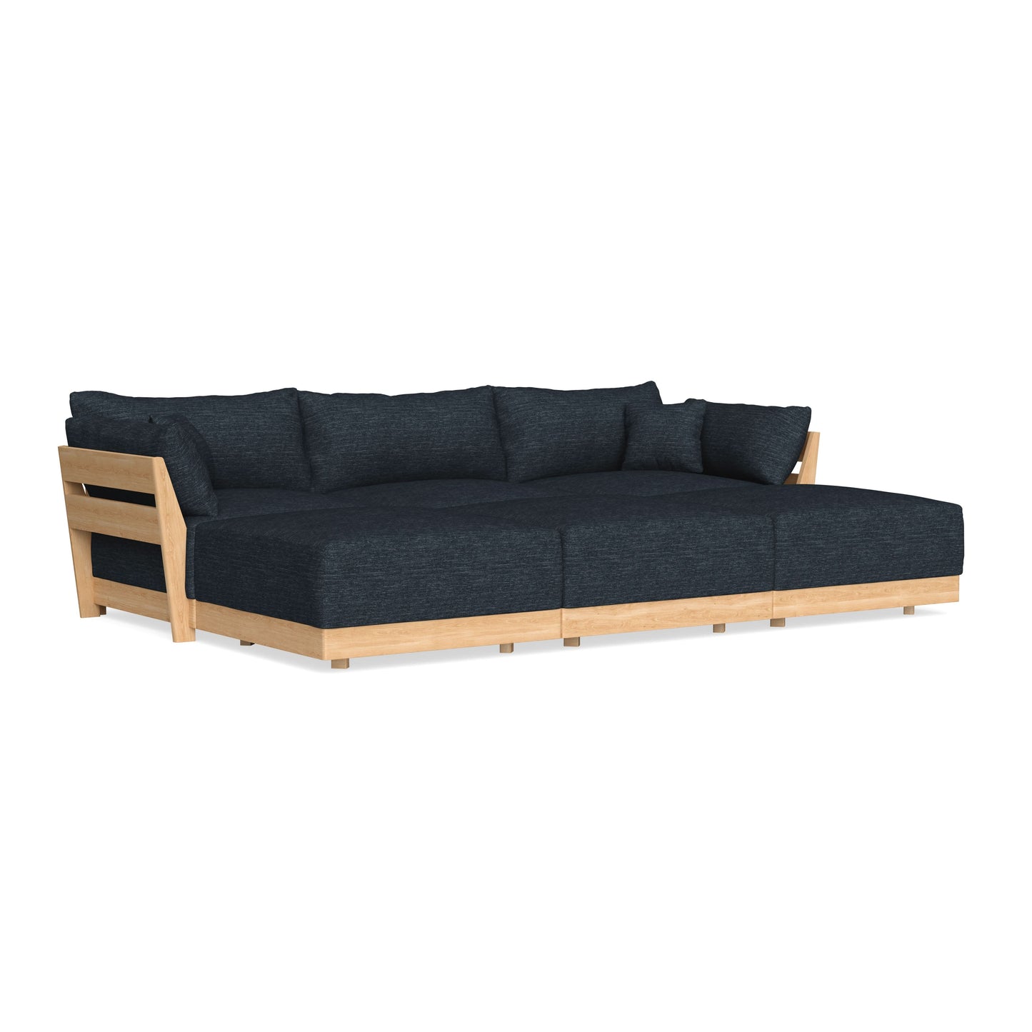 Slipcover Only - Modular Bondi 3-Seater Daybed Sofa Sectional in Baltic Blue
