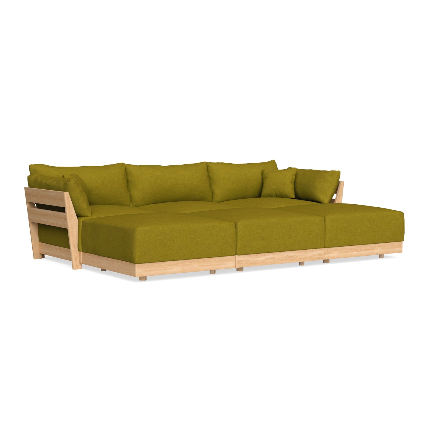 Slipcover Only - Modular Bondi 3-Seater Daybed Sofa Sectional in Olive Green