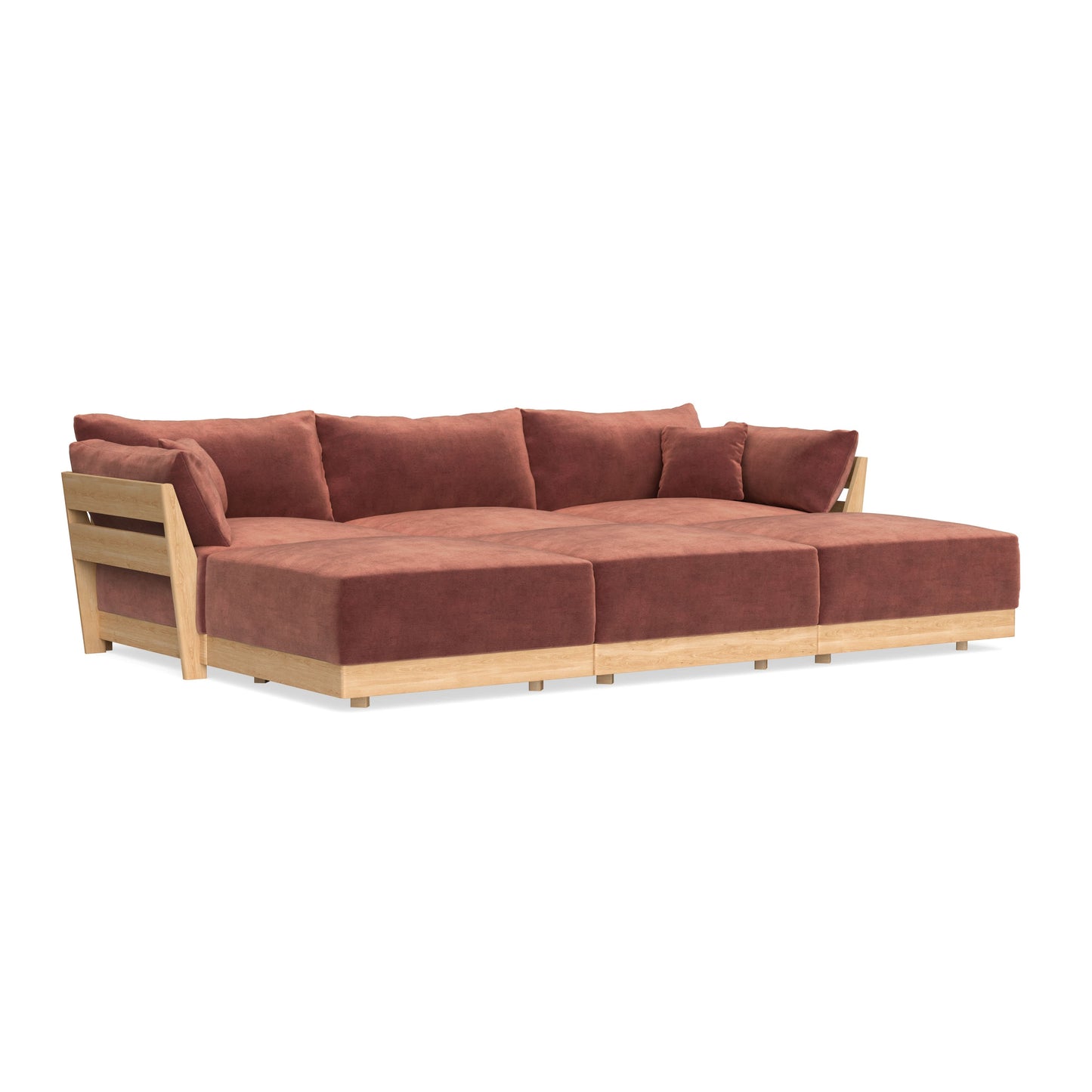 Slipcover Only - Modular Bondi 3-Seater Daybed Sofa Sectional in Spice