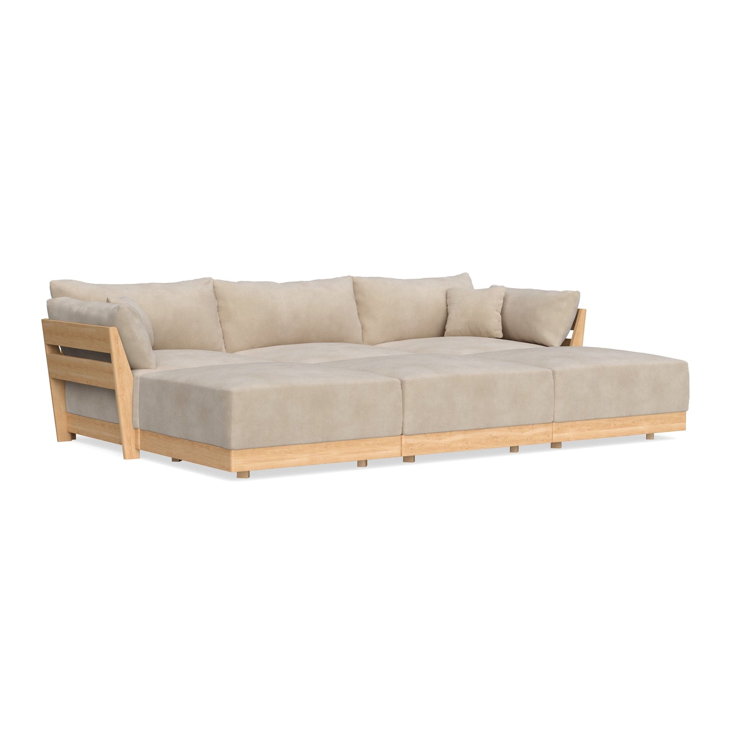 Slipcover Only - Modular Bondi 3-Seater Daybed Sofa Sectional in Oyster
