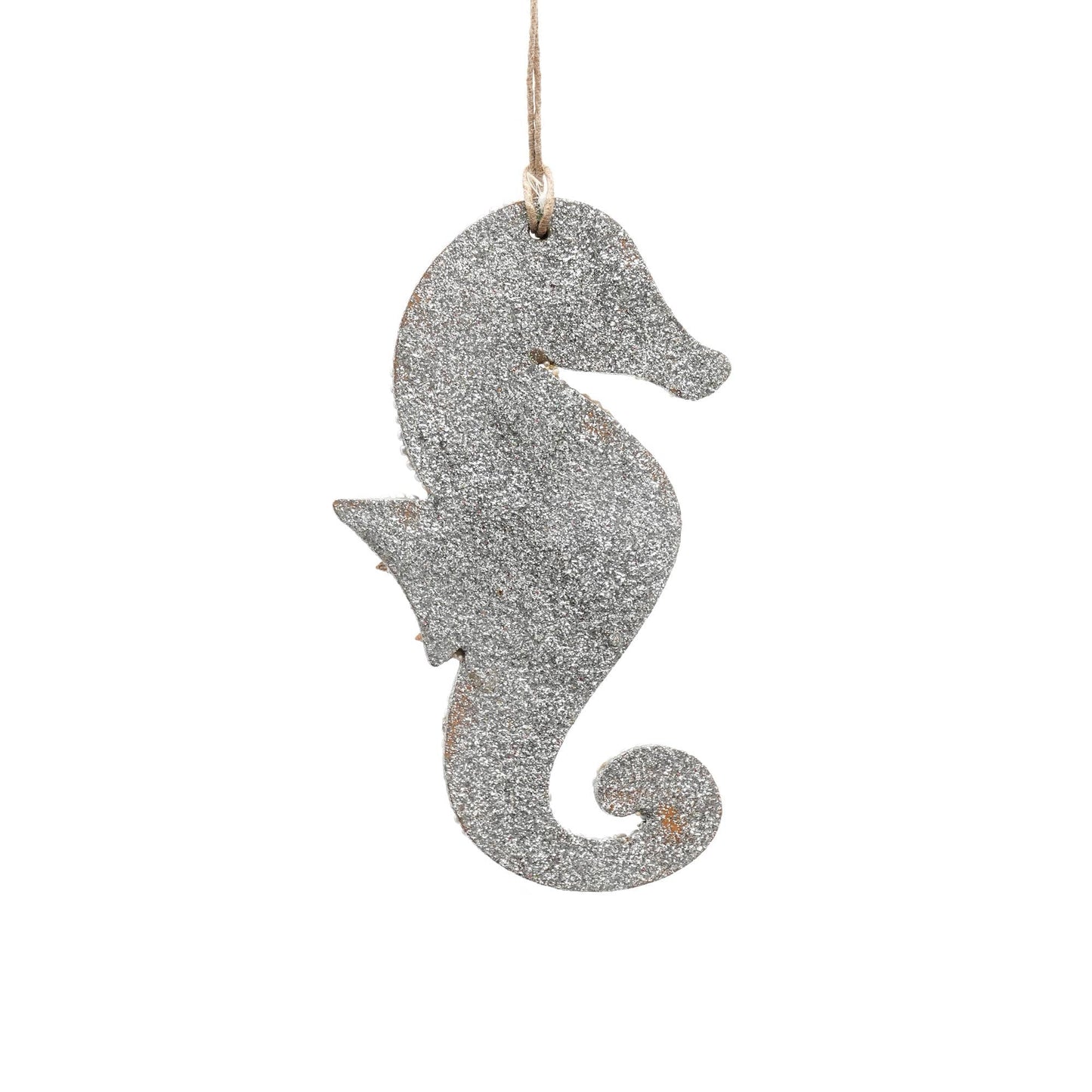 Shell & Glass Beaded Sea Horse Ornament, Set of 6