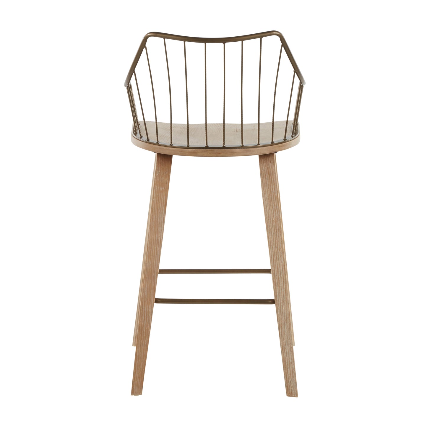 Counter Stool with Spindle Back and Footrest