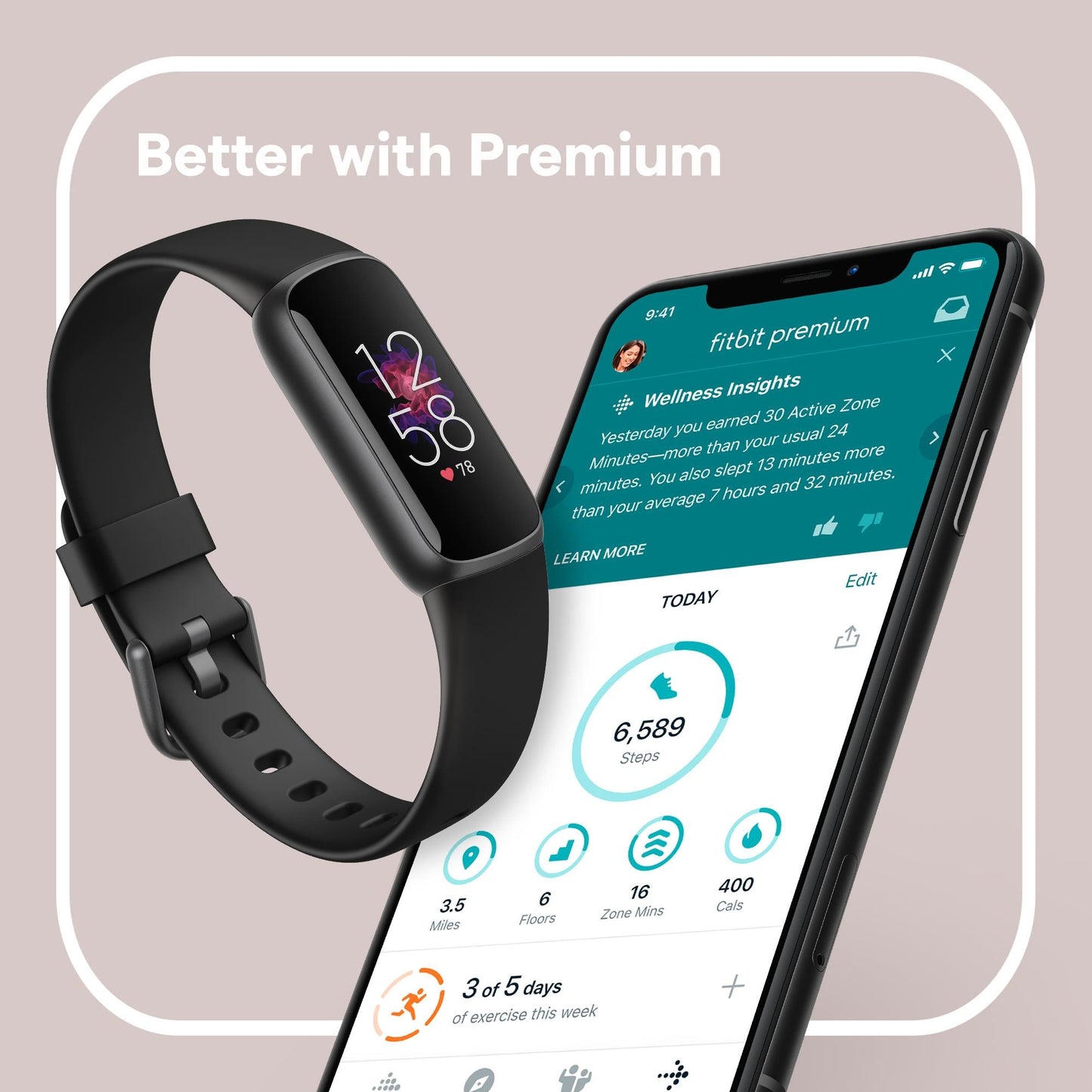 Fitbit Luxe (Black/Black)