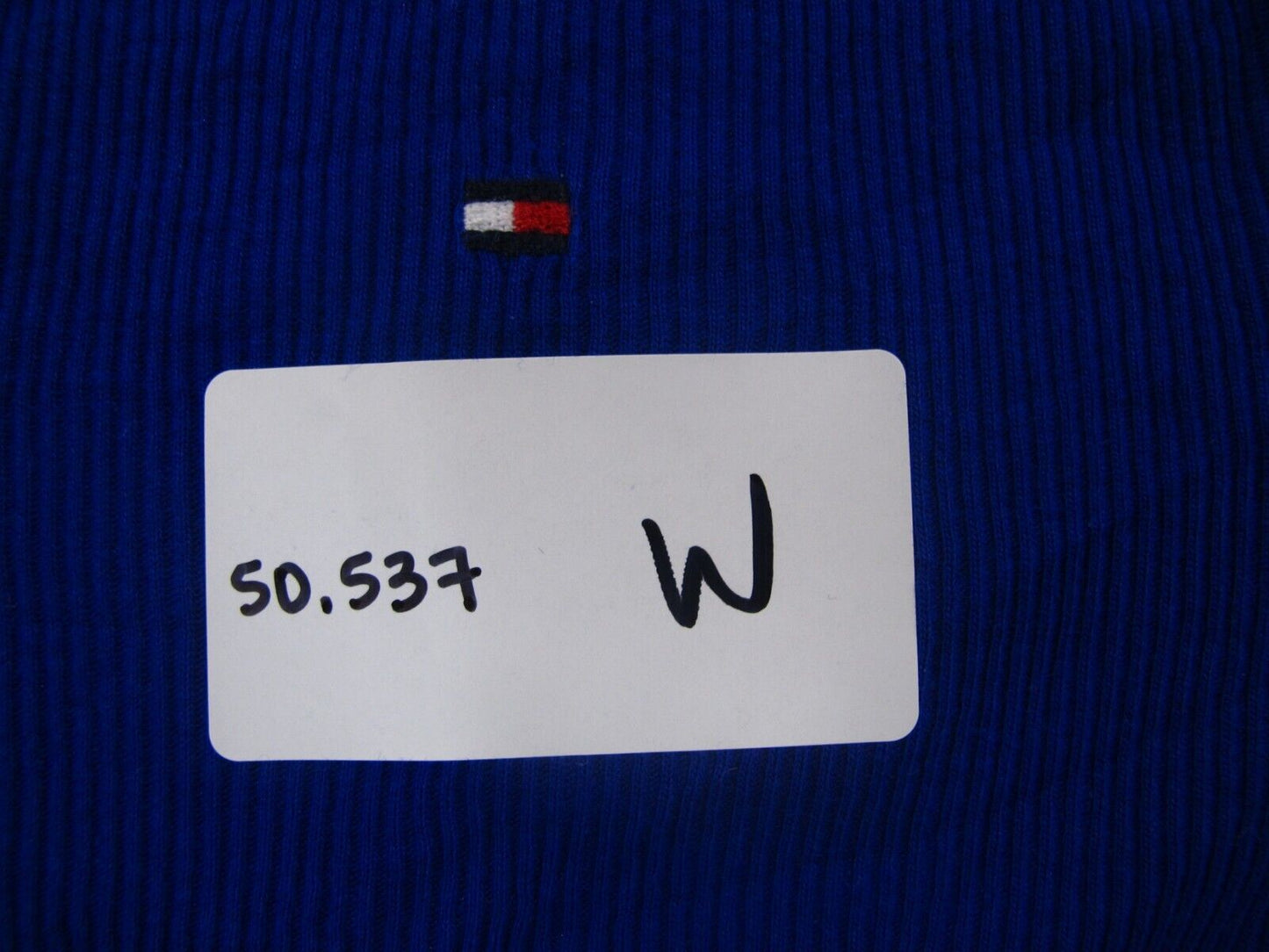 Tommy Hilfiger Womens Polo Shirt Top 100% Cotton Long Sleeves Blue Size Large