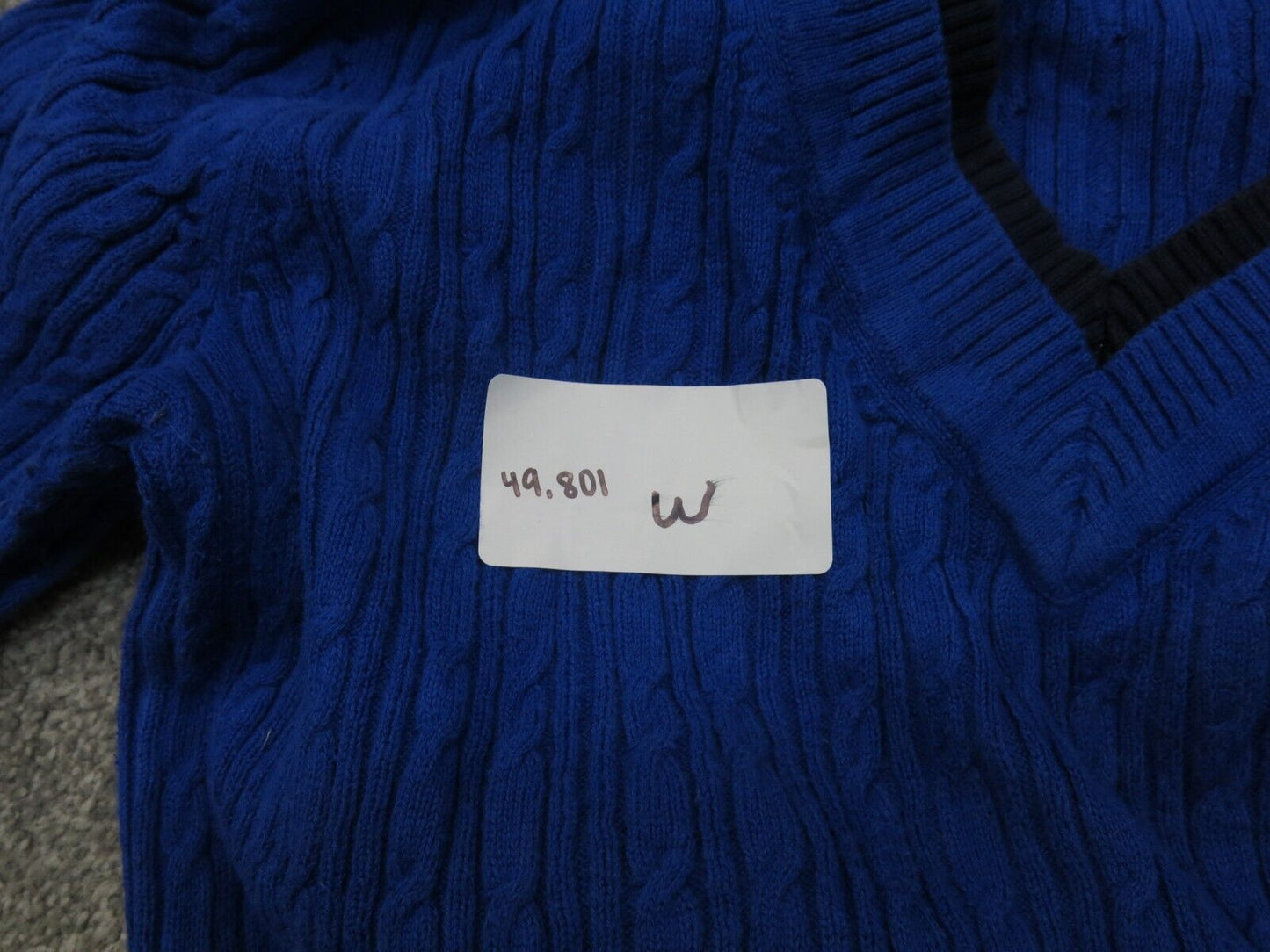Tommy Hilfiger Womens Pullover Sweater Knitted V Neck Long Sleeves Blue SZ S/P