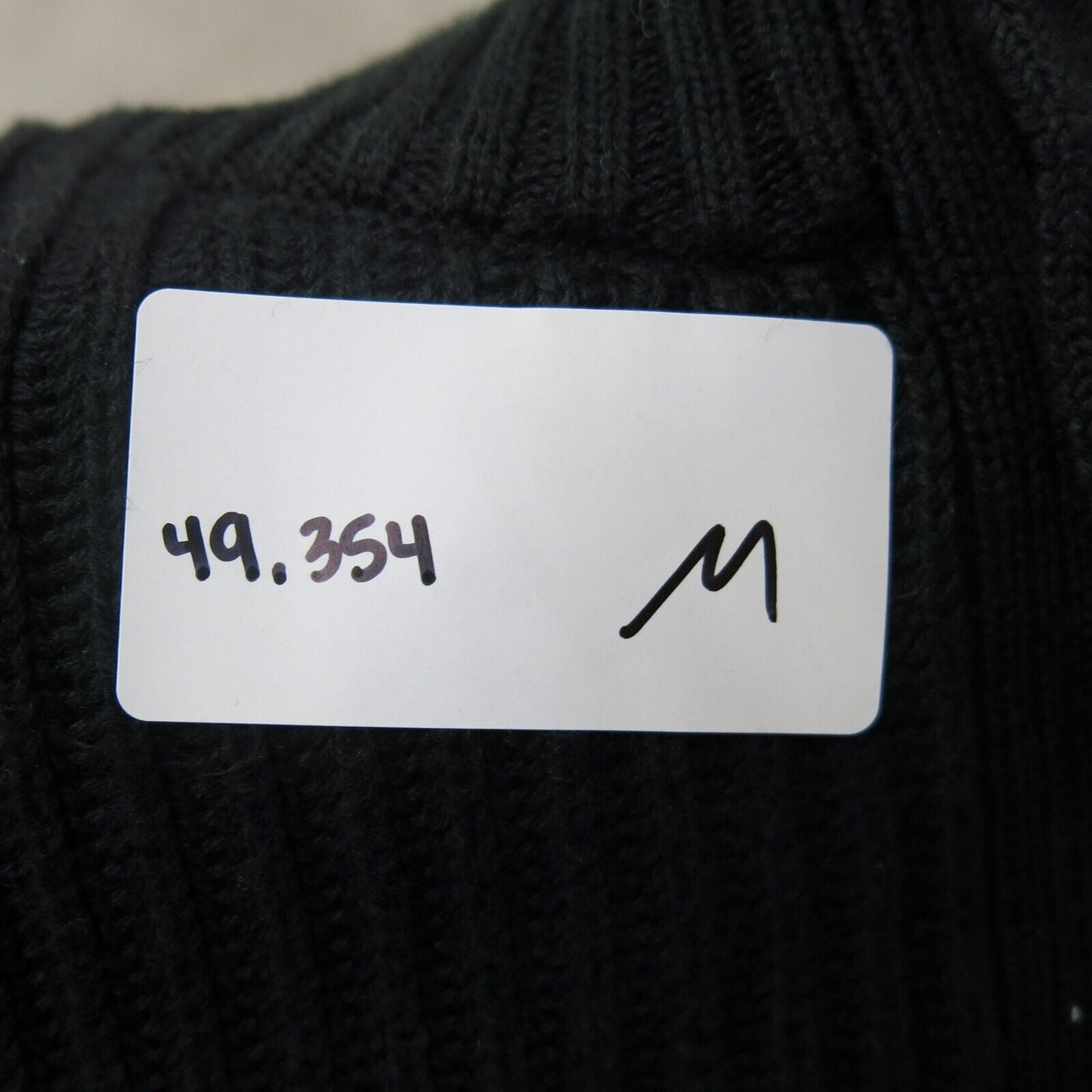 Express Mens Pullover Sweater Long Front Button Pockets Long Sleeves Black SZ L