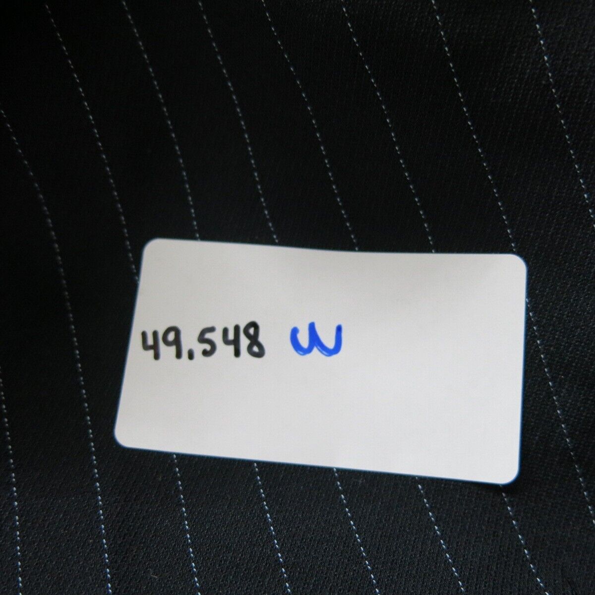 Tahari Womens Blazer Coat Pin Striped Single Breasted Pockets Blue Size 12P