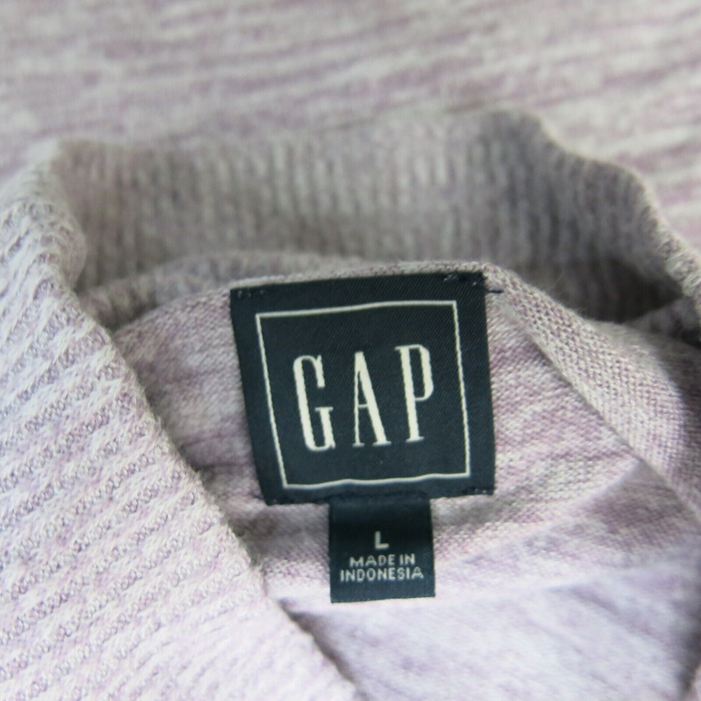Gap Womens Pullover Knitted Sweater Long Sleeve Side Slit Light Purple SZ Large