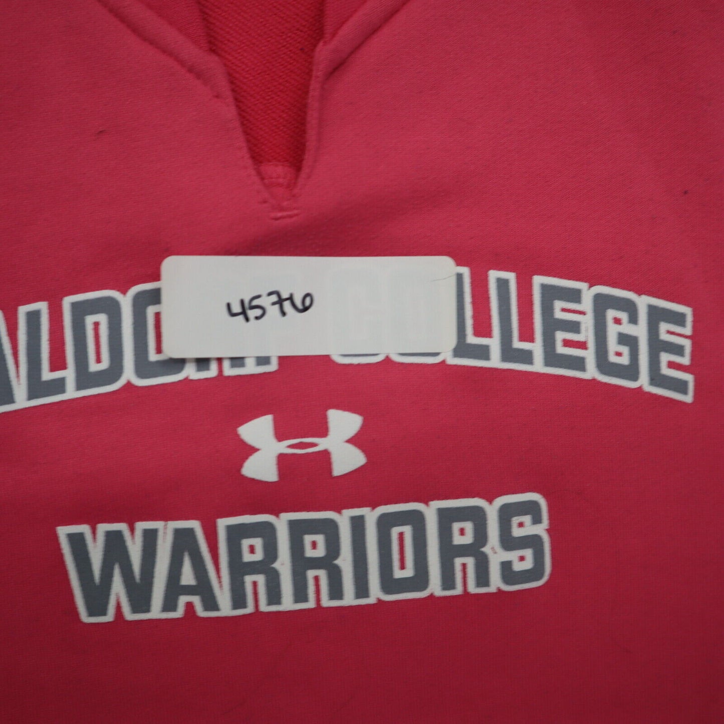 Under Armour Hoodie Womens Sz L Pink Semi Fitted Pullover Sweatshirt Long Sleeve