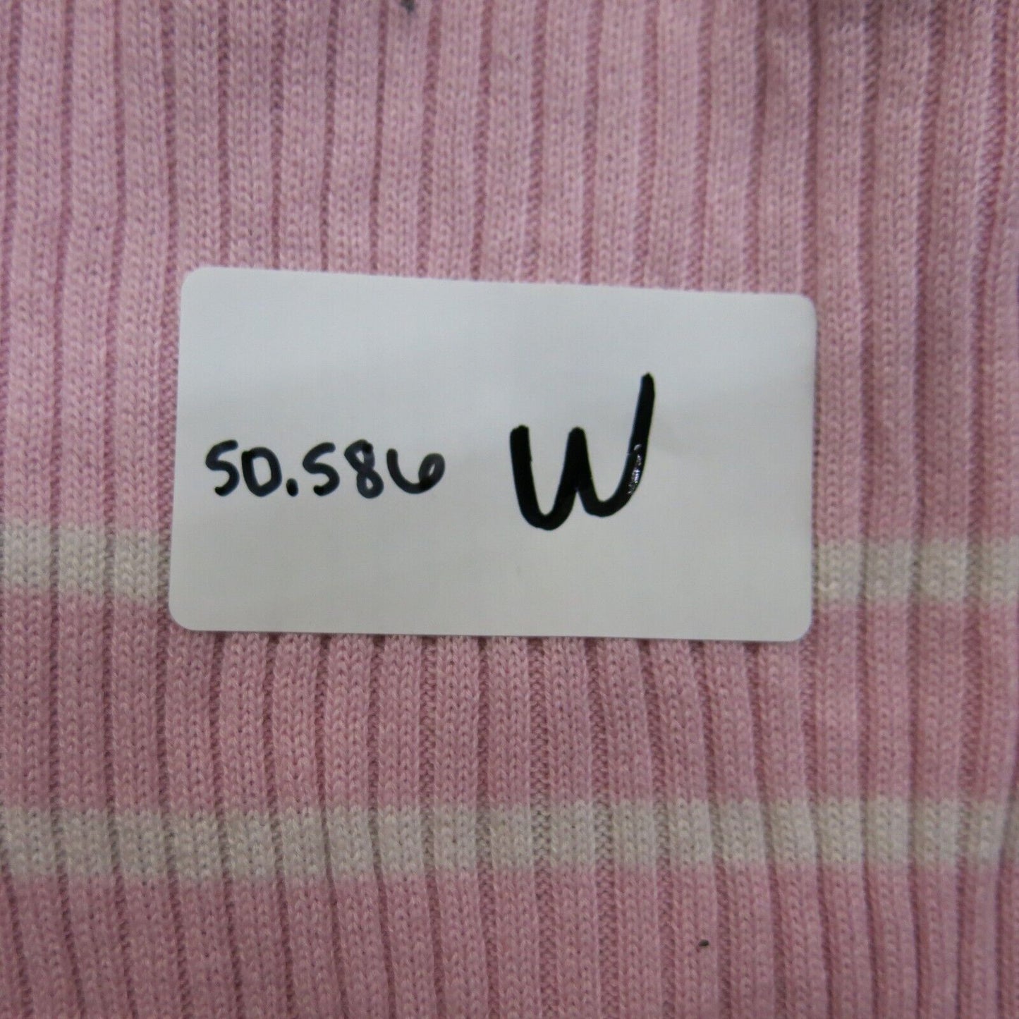 Lauren Ralph Lauren Womens Knitted Sweater 100% Cotton High Neck Striped Pink L