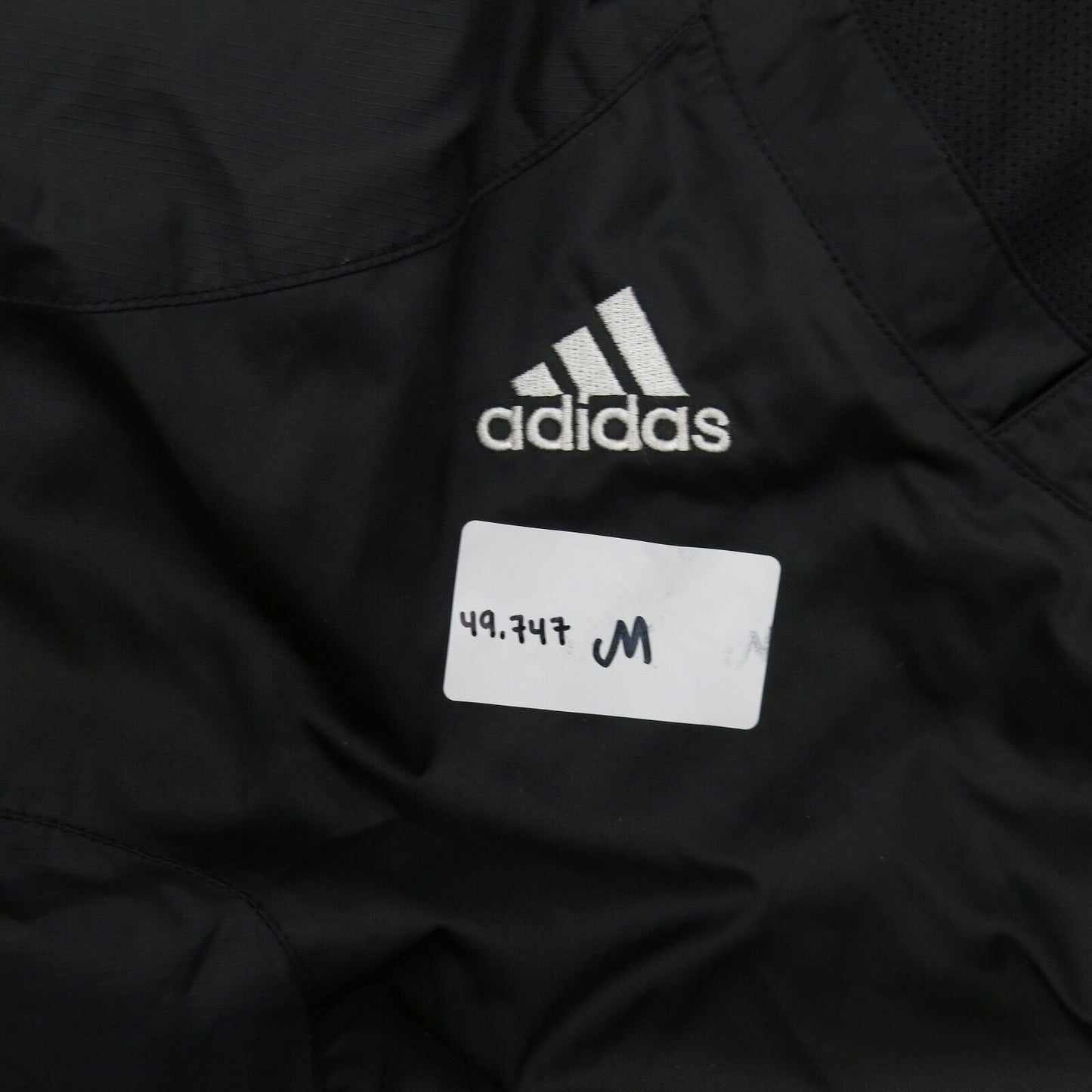 Adidas Mens Insulated Jacket Long Sleeve V Neck Long Sleeves Logo Black SZ Small