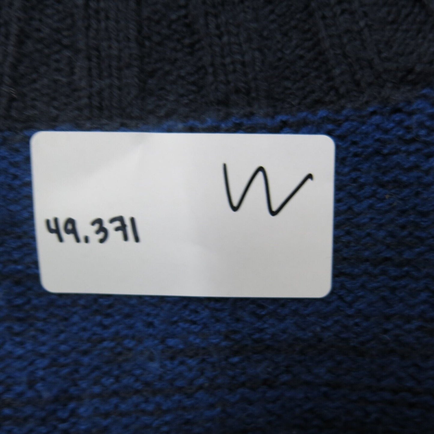 H&M Womens Pullover Sweater Crew Neck Short Sleeve Striped White Blue SZ Medium