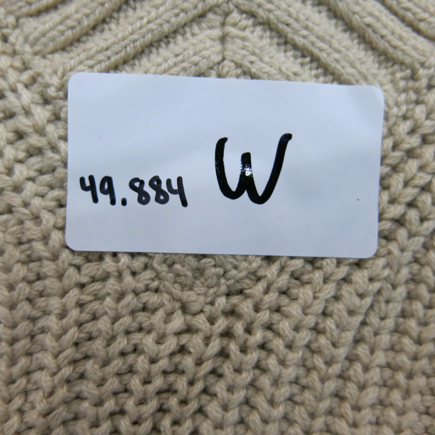 H&M Womens Pullover Sweater Knitted Sleeveless V Neck Beige Size Medium