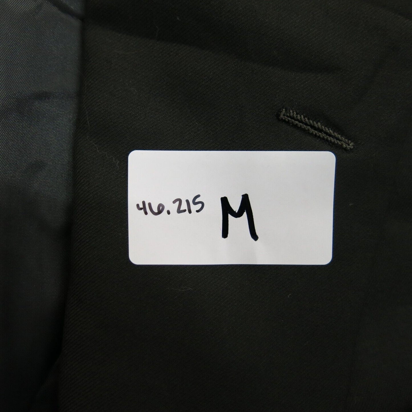 Hickey Freeman Mens Blazer Coat Single Breasted Long Sleeves Black Size 46L
