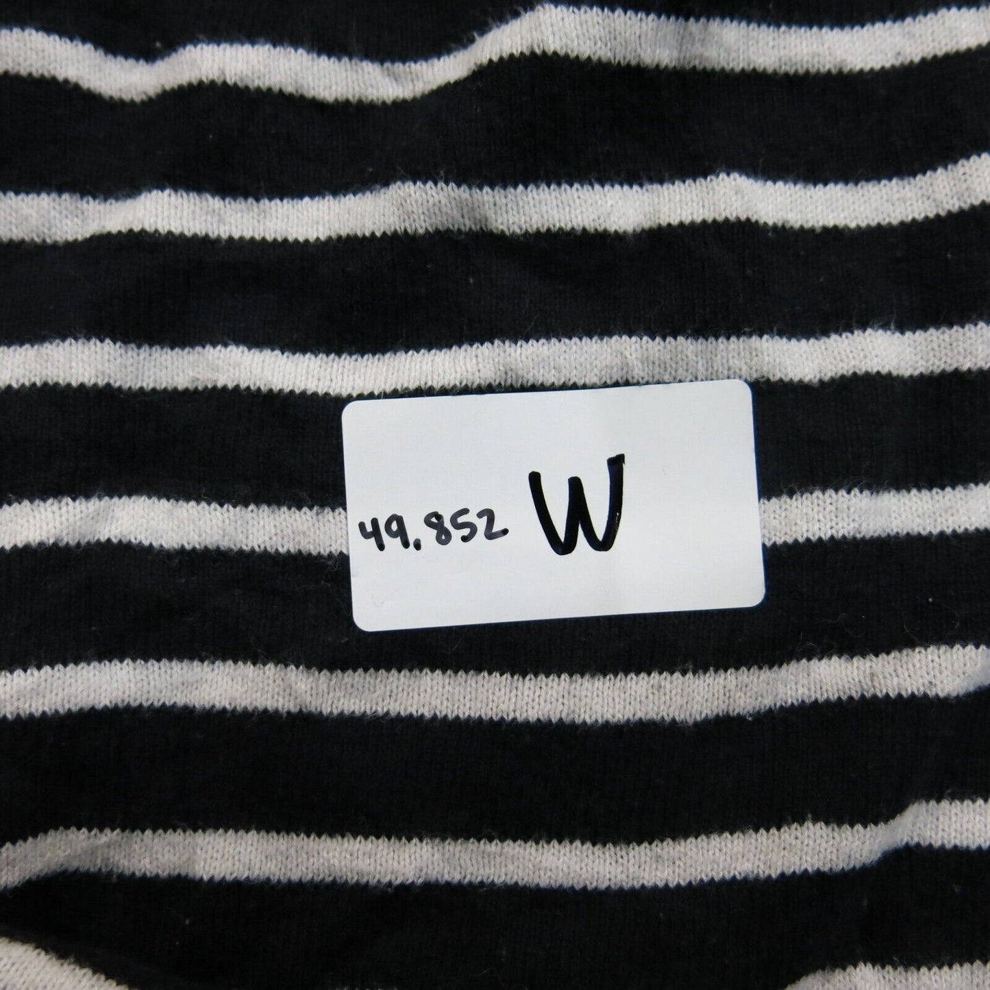 Aeropostale Womens Knitted Striped Sweater Long Sleeve Crew Neck Black White M