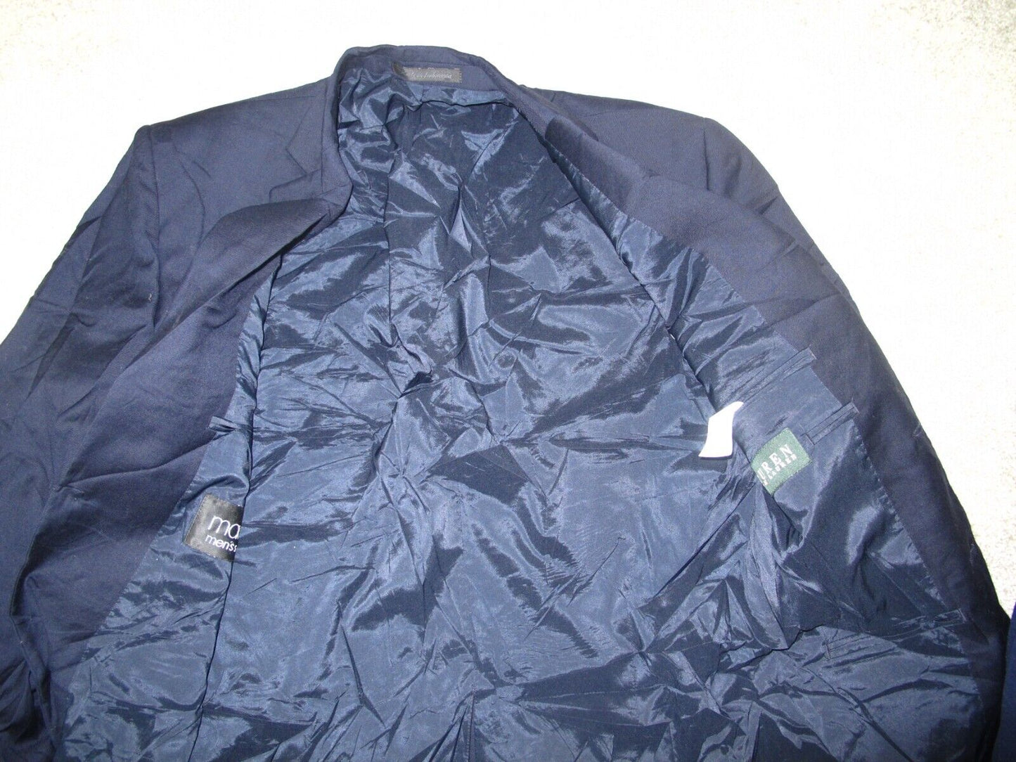 Lauren Ralph Lauren Womens Blazer Coat Long Sleeves Pockets Navy Blue Size 37S