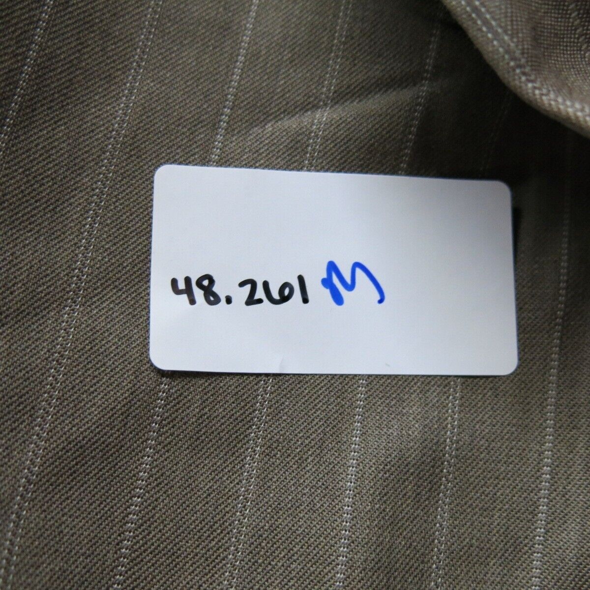 Ralph Lauren Mens Blazer Coat Striped Single Breasted Long Sleeve Clay Gray 42R
