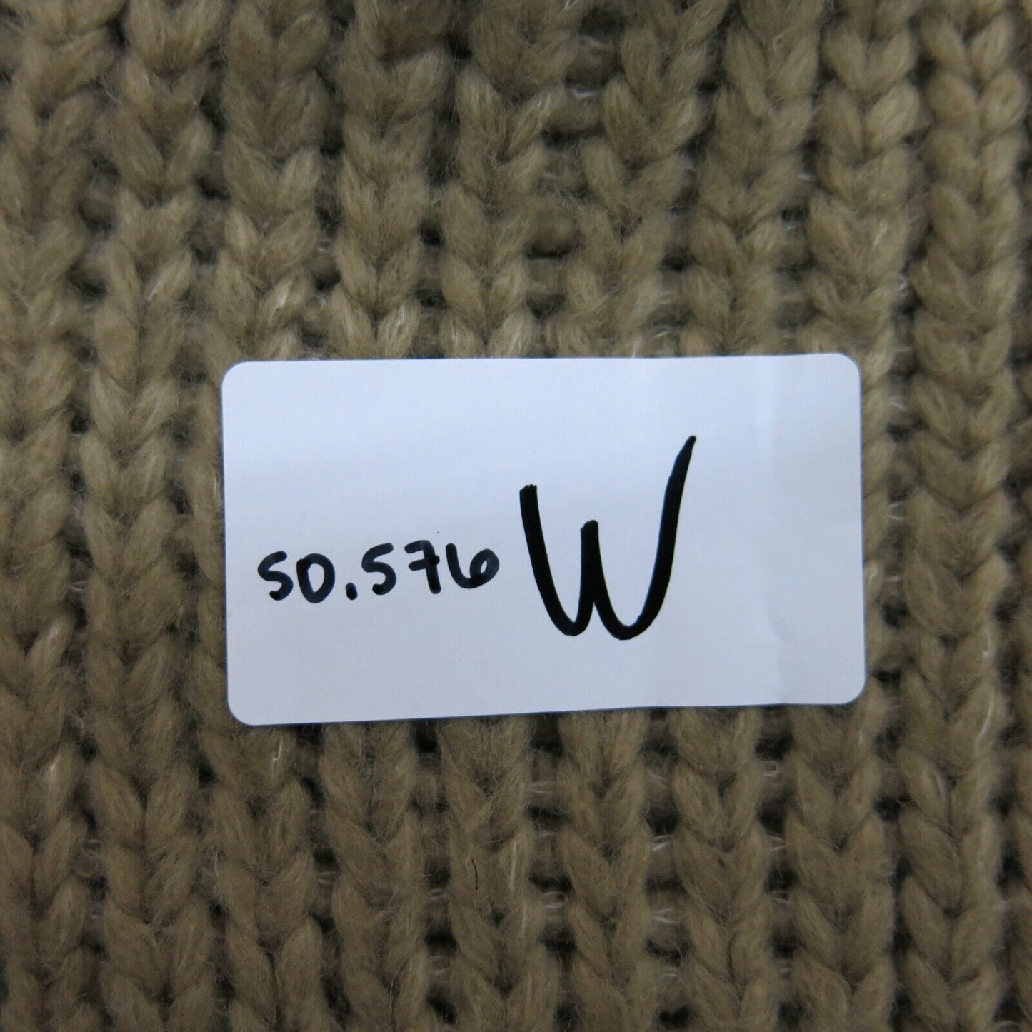 Forever 21 Women Crew Neck Knitted Sweater Long Sleeve Side Slit Khakis SZ Small