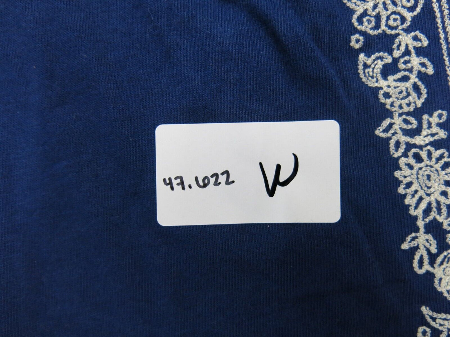 Abercrombie & Fitch Womens Blouse Top Cap Sleeve V Neck 100% Cotton Blue Large
