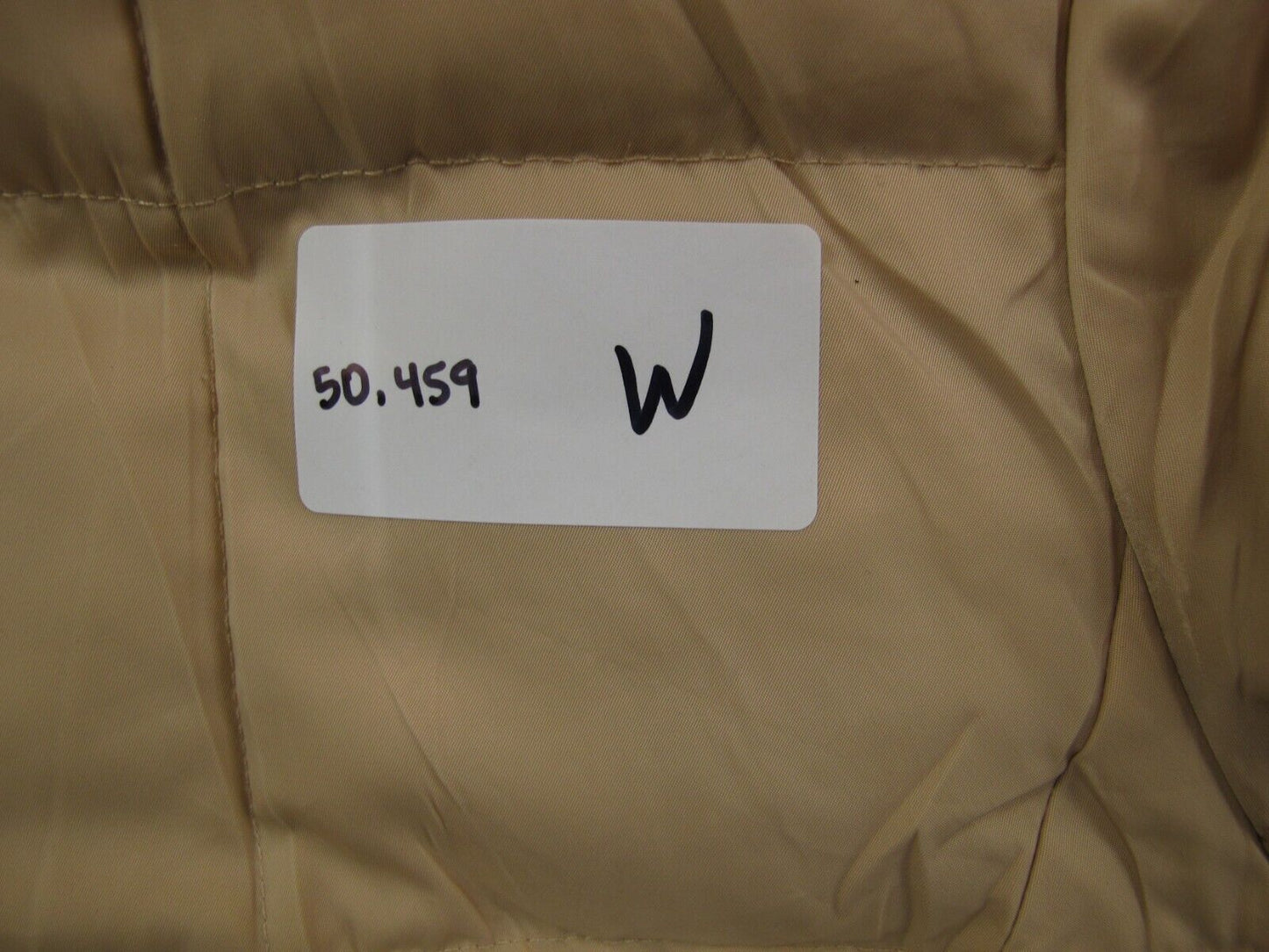 Ann Taylor Women Puffer Coat Jacket Long Sleeves Full Zip Pockets Sand SZ Medium