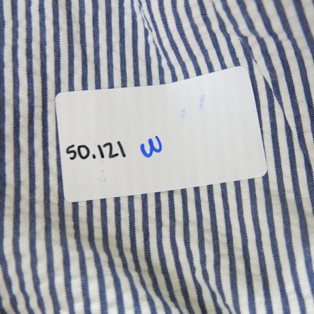 Banana Republic Womens Striped Blazer Coat Single Breasted Pockets Blue White 4