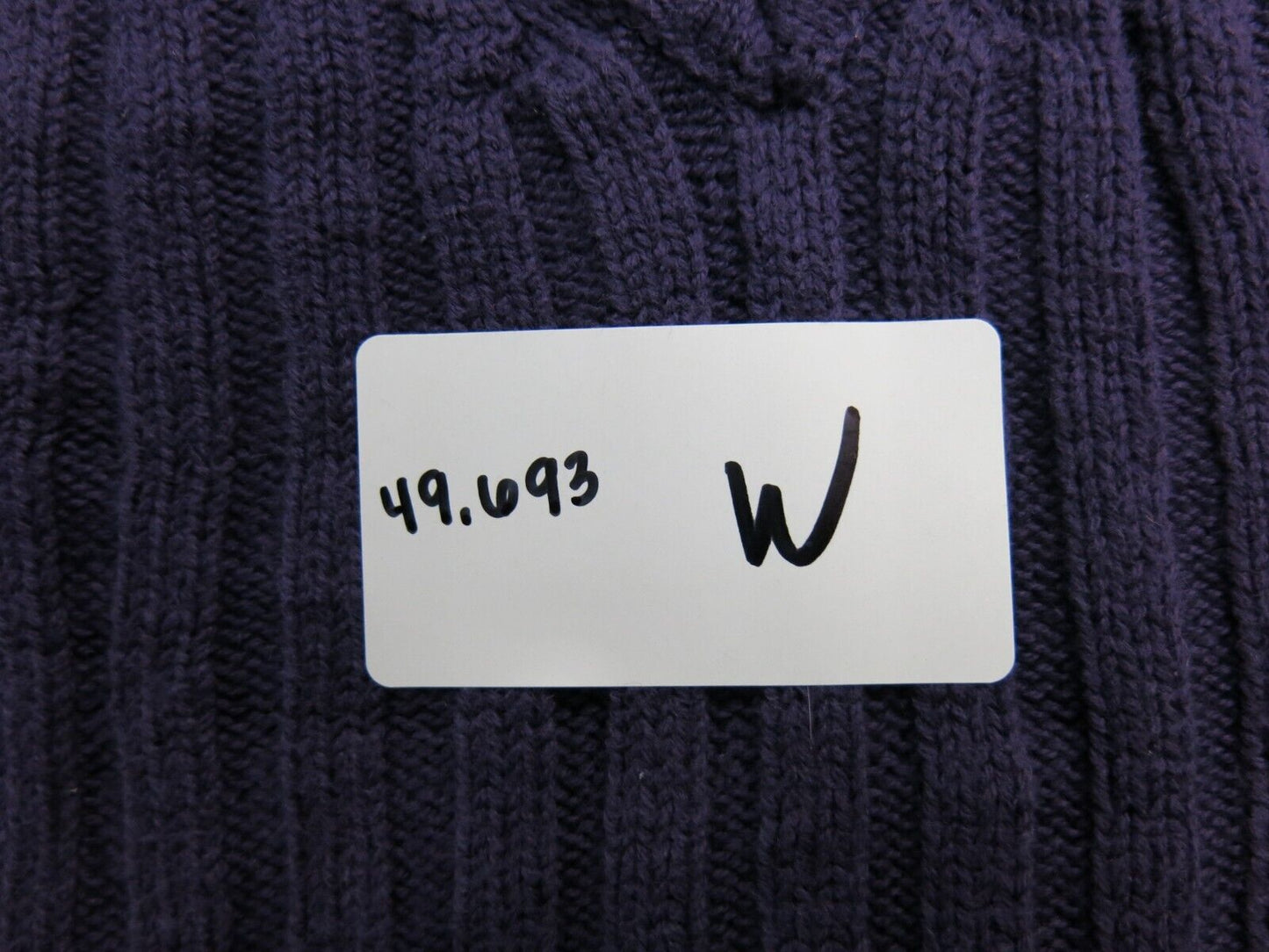 Old Navy Women Knitted Sweater V Neck Long Sleeves 100% Cotton Dark Purple Large