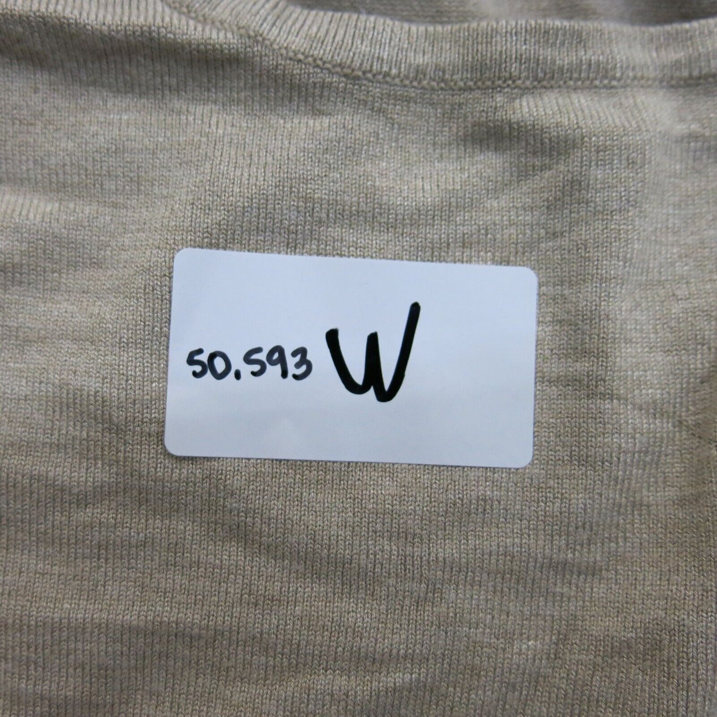 Calvin Klein Womens Knitted Sweater Round Neck Long Sleeves Beige Size Medium