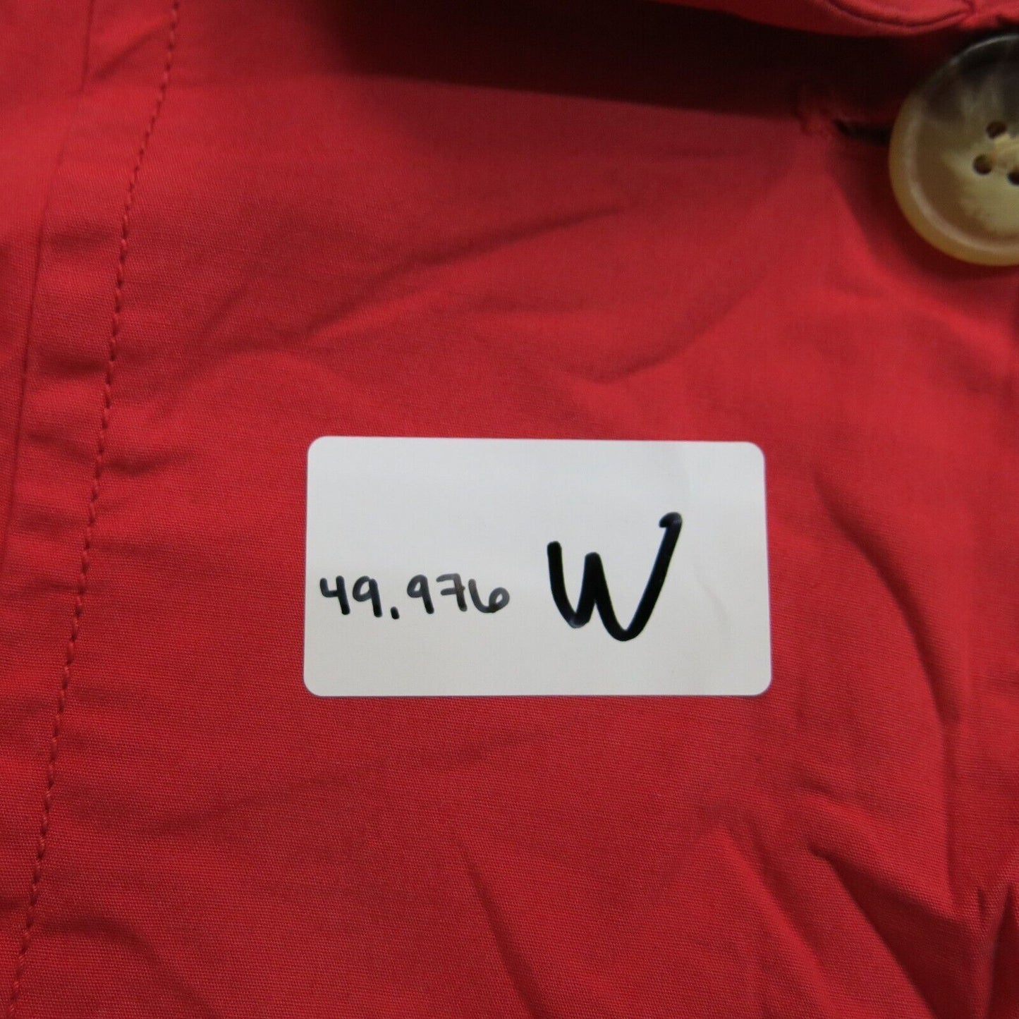 Old Navy Women Trench Coat Long Sleeve Pocket 100% Cotton Red Size Medium