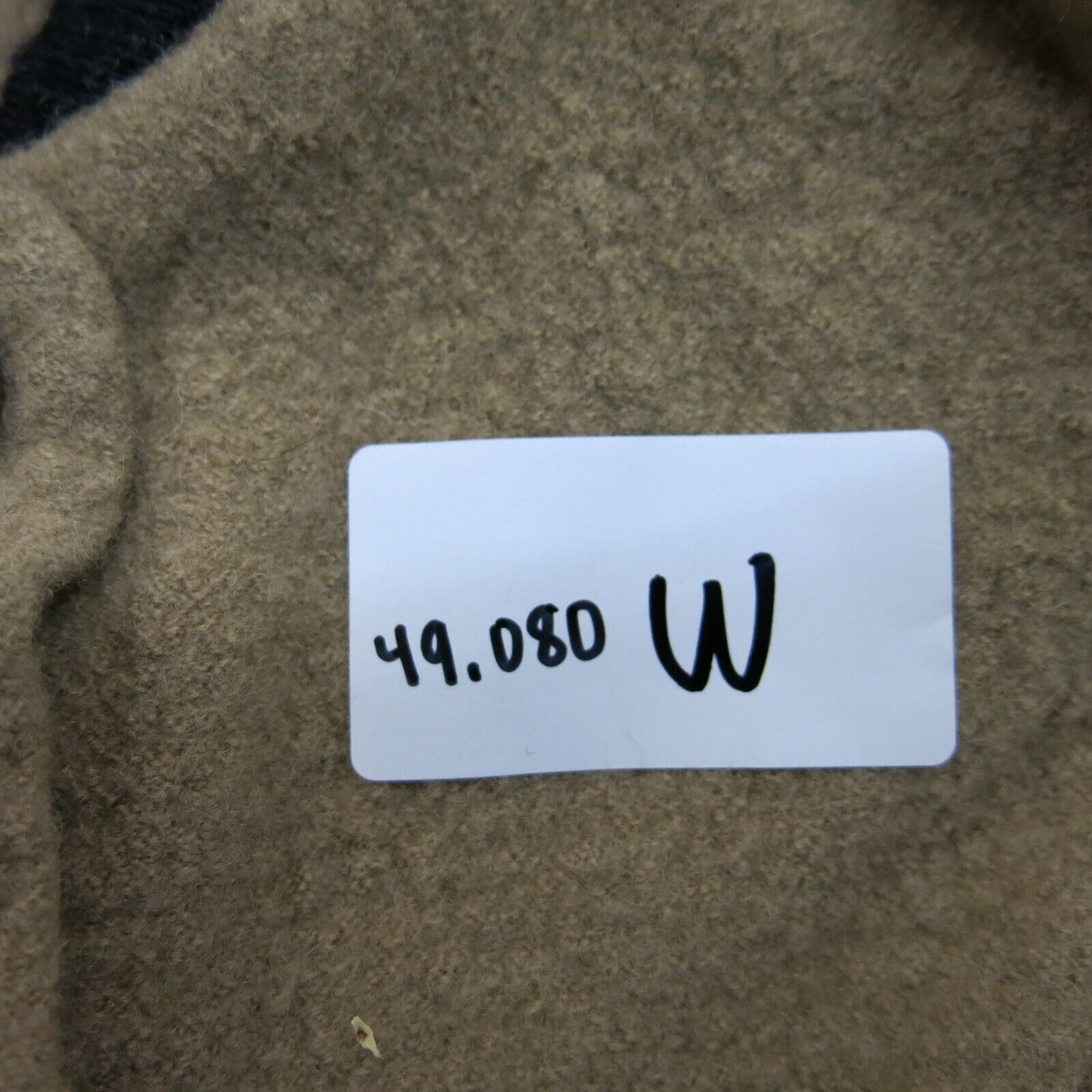 Pendleton Womens Tweed jacket Front Button Long Sleeves Mock Neck Khaki Size S