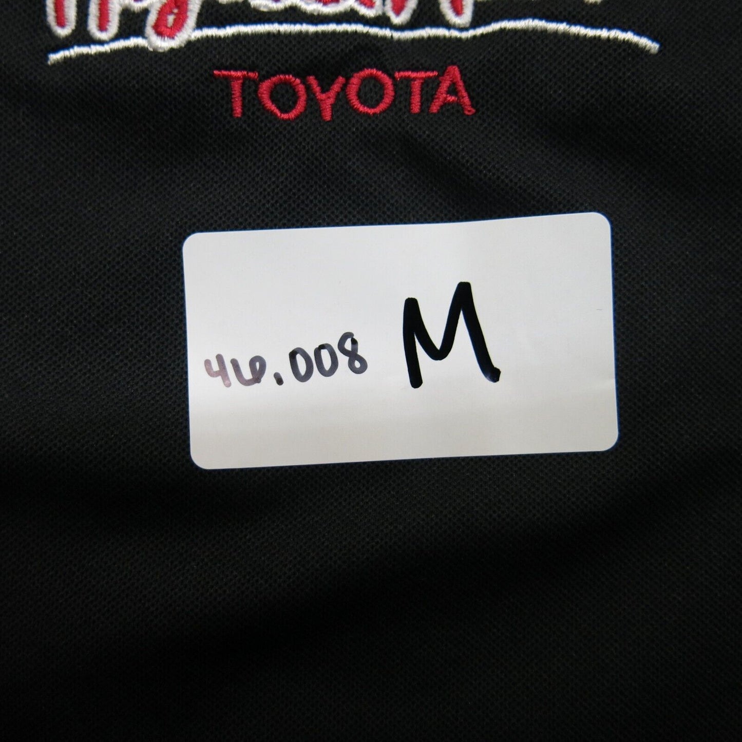 Nike Golf Dri Fit Mens Polo Shirt Short Sleeve Toyota Logo Black Size Medium