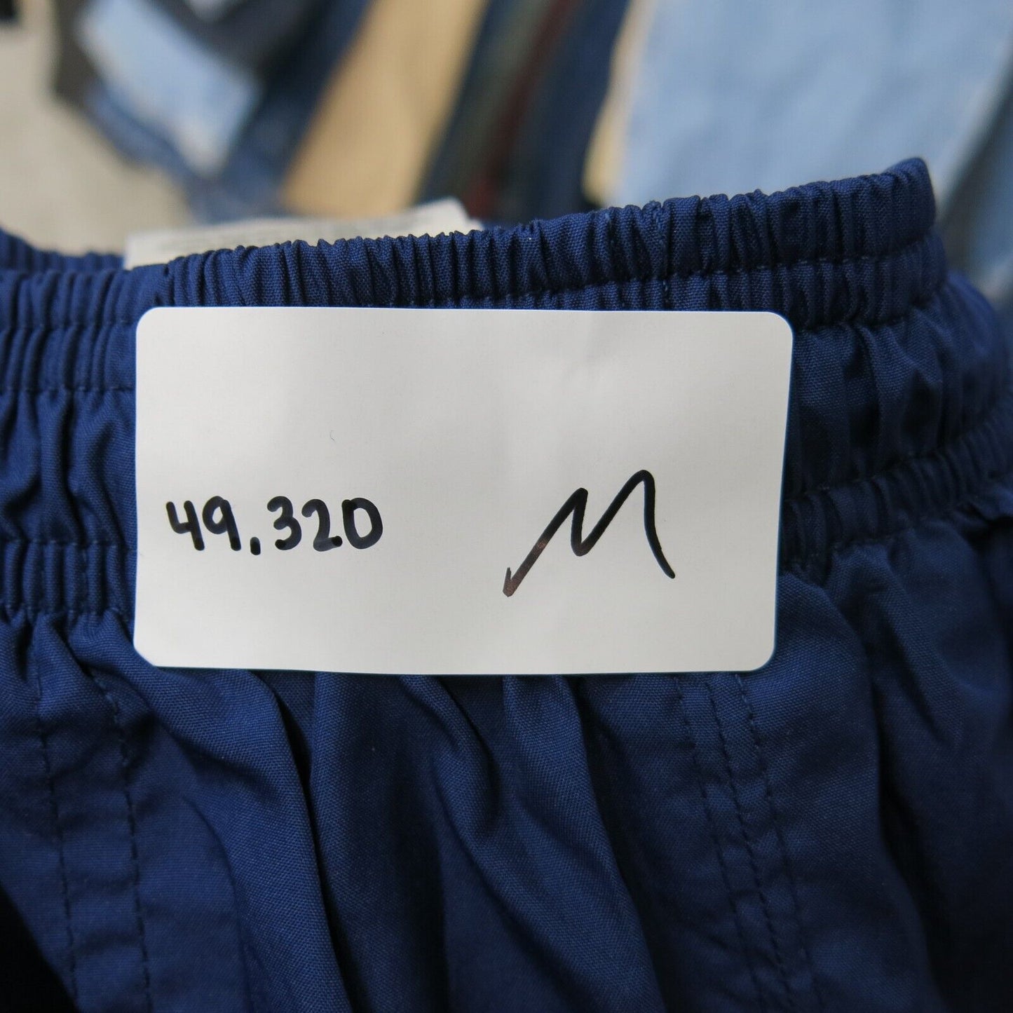 Adidas Mens Track Pant Elastic Waist Climashell Wind 3 Striped Blue Size Small