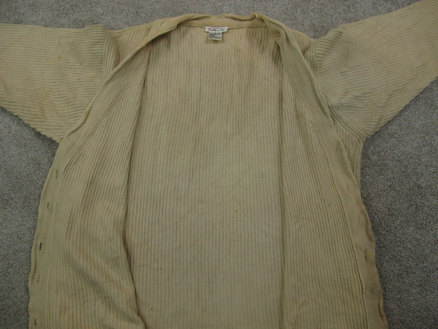 Talbots Womens Cardigan Sweater Knitted Long Sleeves Brown Size XL
