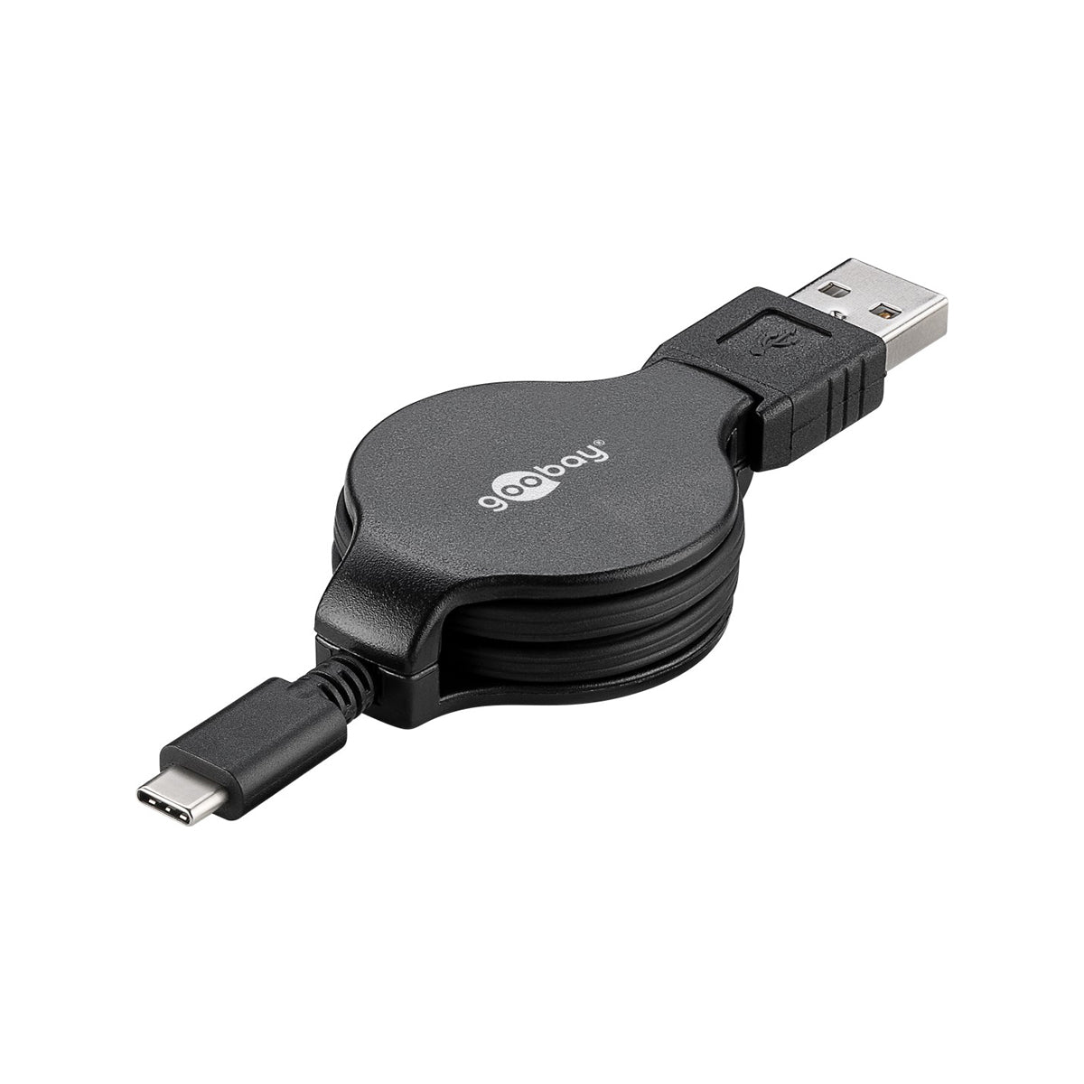 Goobay Retractable USB-C Charging and Sync Cable 1M