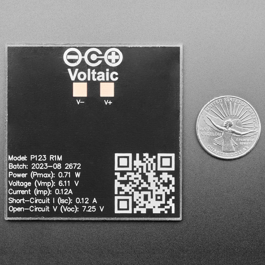 5V 0.6W Mini Solar Panel - ETFE - Voltaic - P123