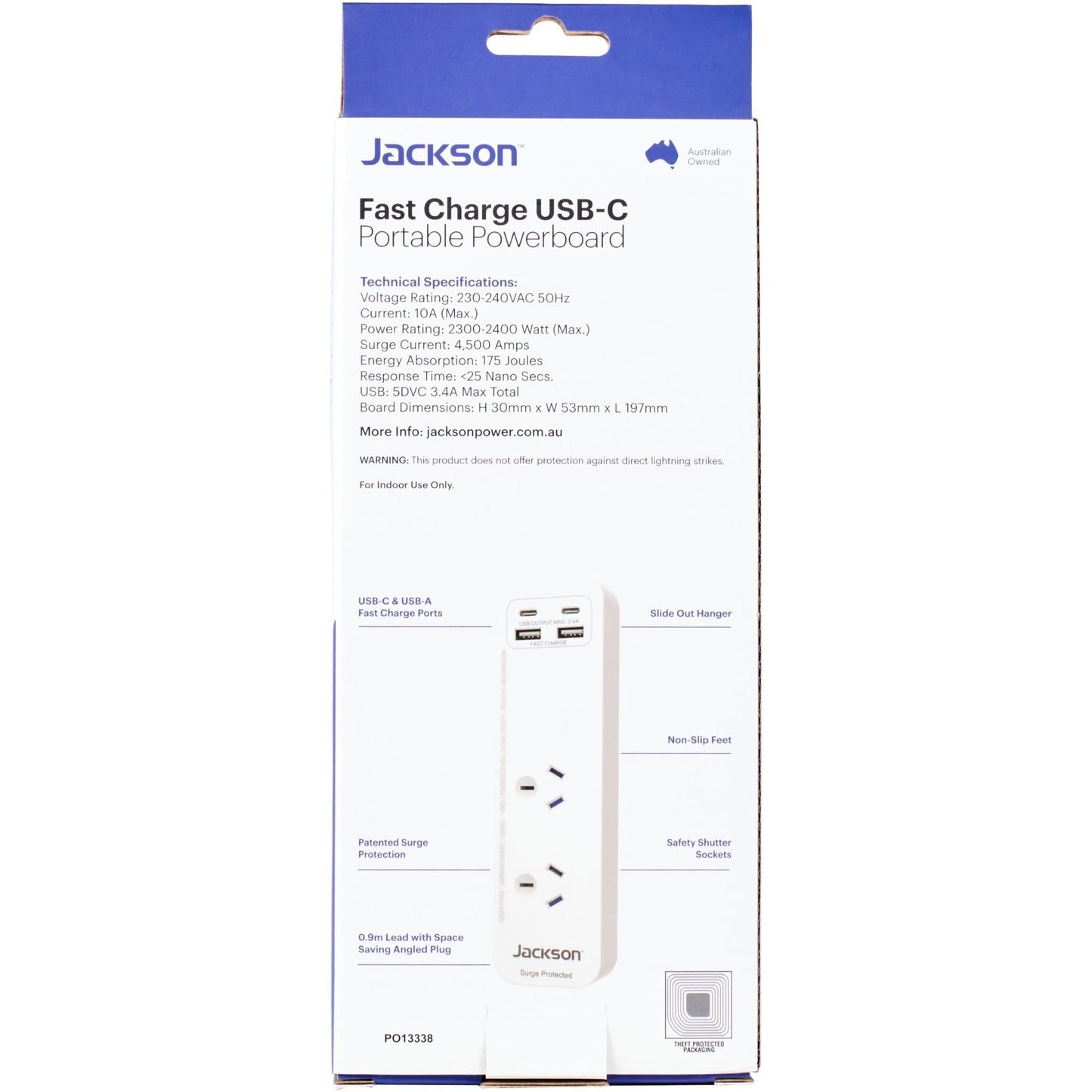 Jackson Fast Charge USB-C/A 2 Way Portable Powerboard