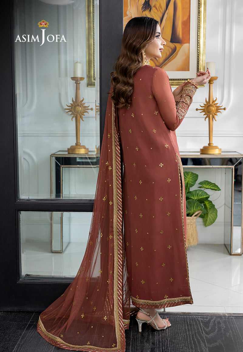 AJJM-13 EMBROIDERED GEORGETTE , ORGANZA 3 PCS