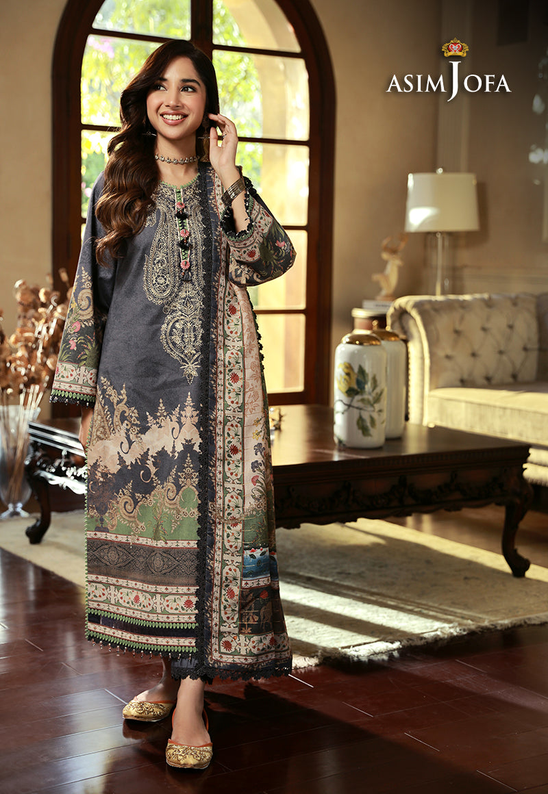 AJAWP-06 STITCHED EMBROIDERED KARANDI 3 PCS